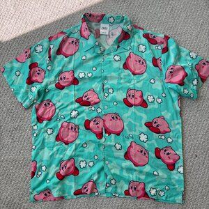 Kirby Nintendo Button-Up Shirt